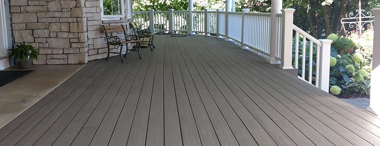 Deck installation on a Rochester MN home