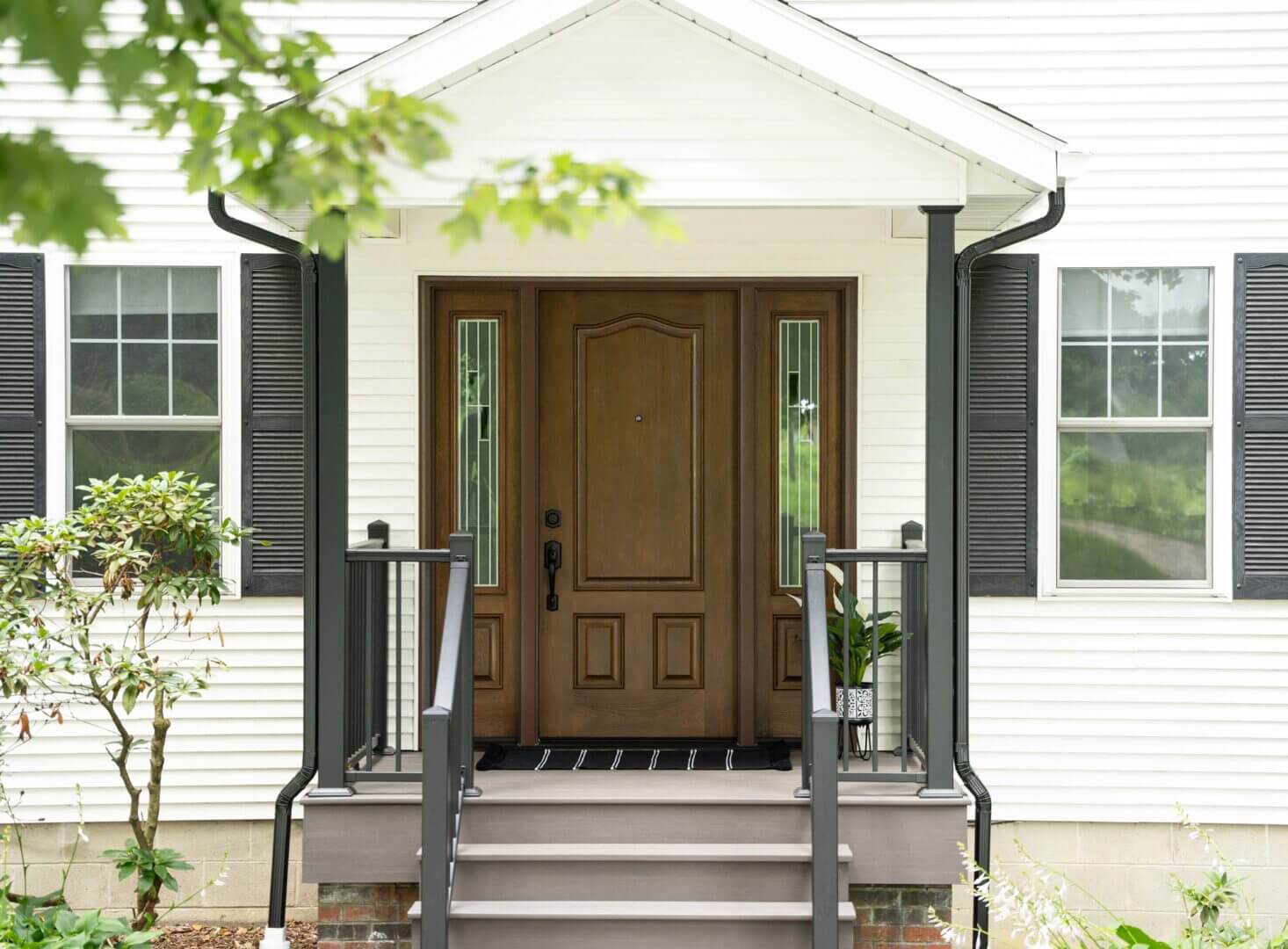 Insulated energy-efficient entry door during winter in Kasson MN