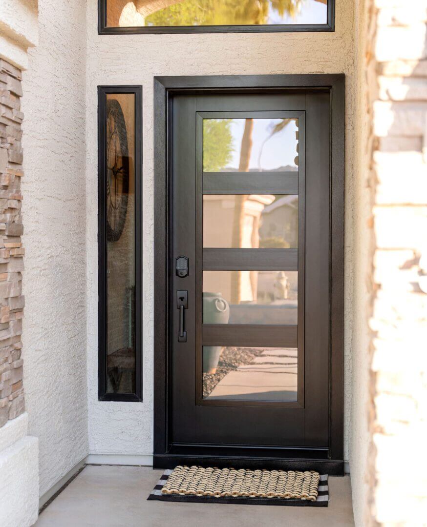 Energy-efficient replacement entry door built for Minnesota winters in Owatonna MN