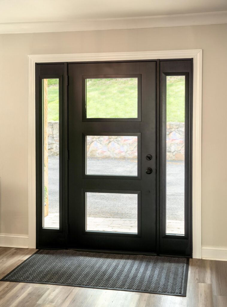 Exterior remodel featuring new entry door in Owatonna MN