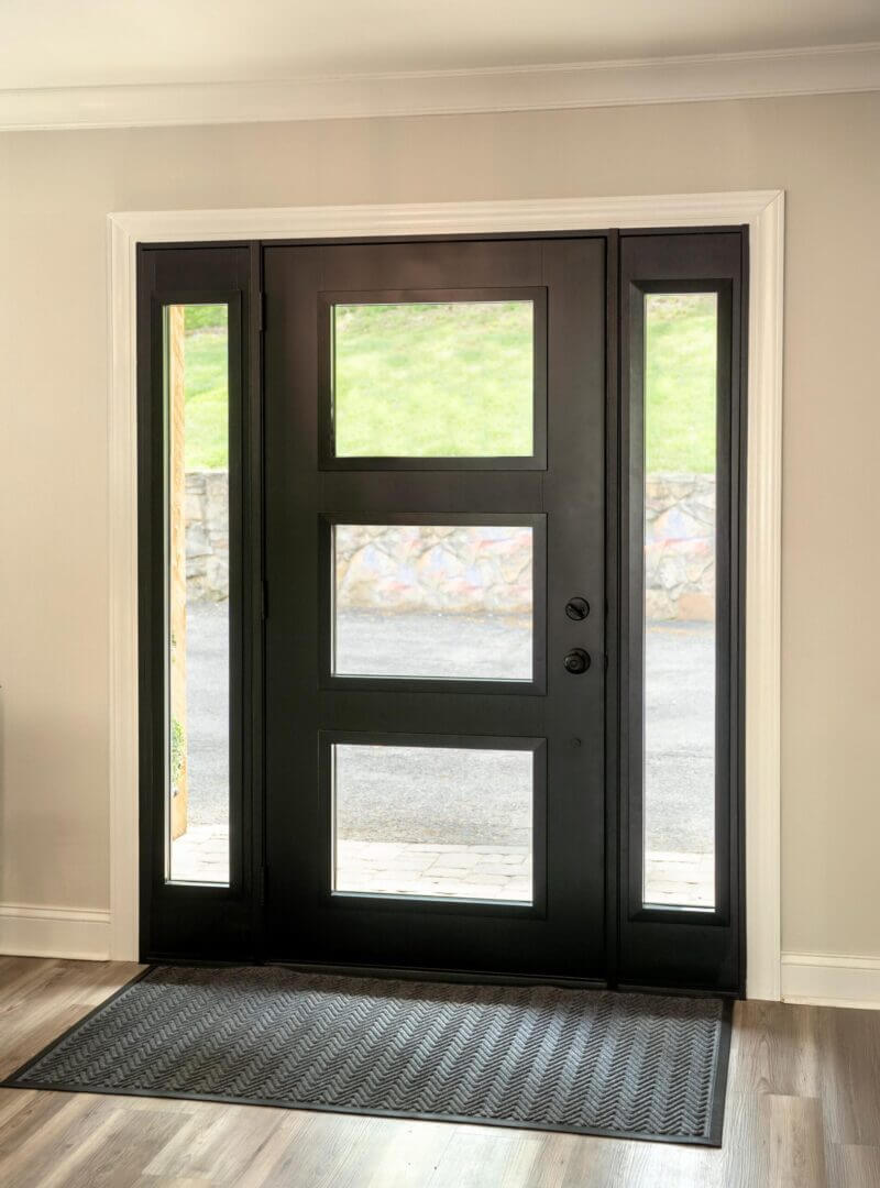 Exterior remodel featuring new entry door in Owatonna MN