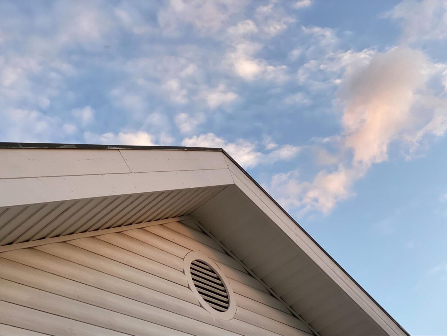 Home with vinyl siding. 