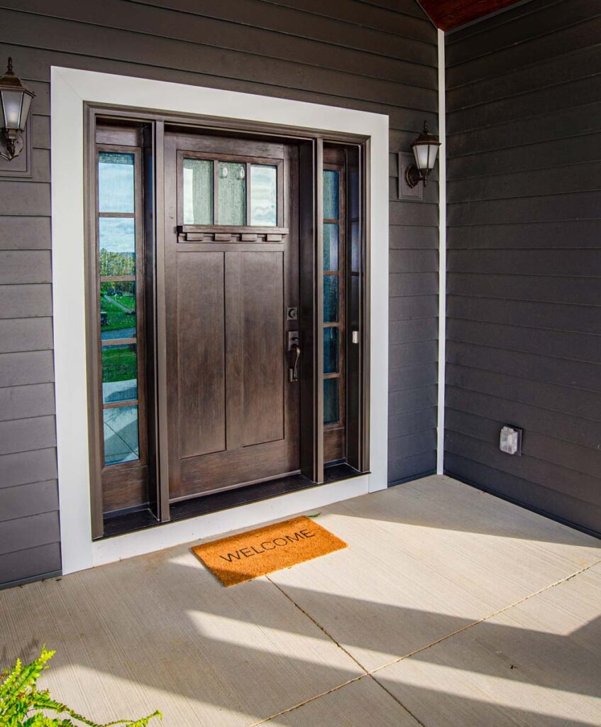 New entry door improving curb appeal on Kasson MN home