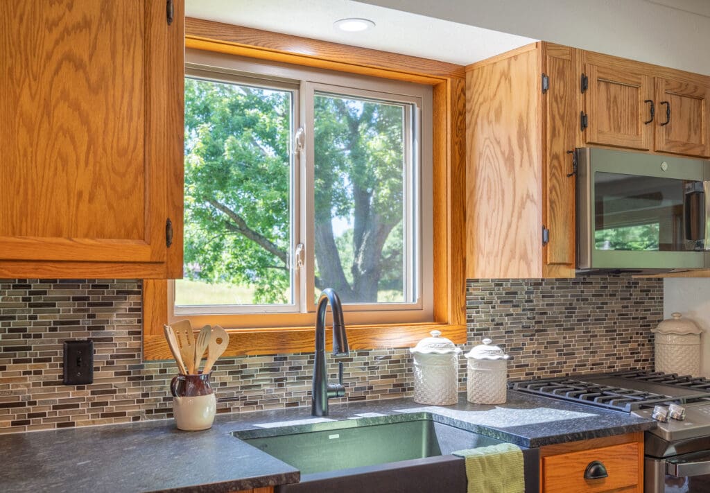 Replacement window installation in Rochester MN home by Minnesota’s 1st Choice using ProVia windows