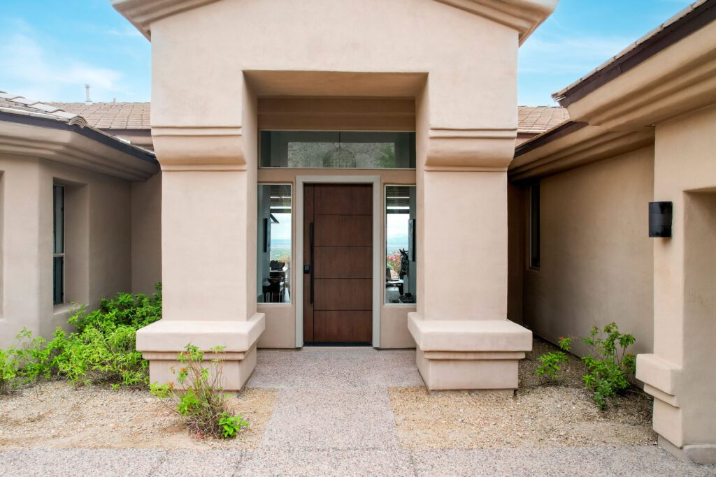 Insulated entry door reducing outside noise in Owatonna MN home