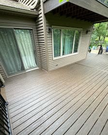 Trex composite deck built by deck builder in Rochester MN