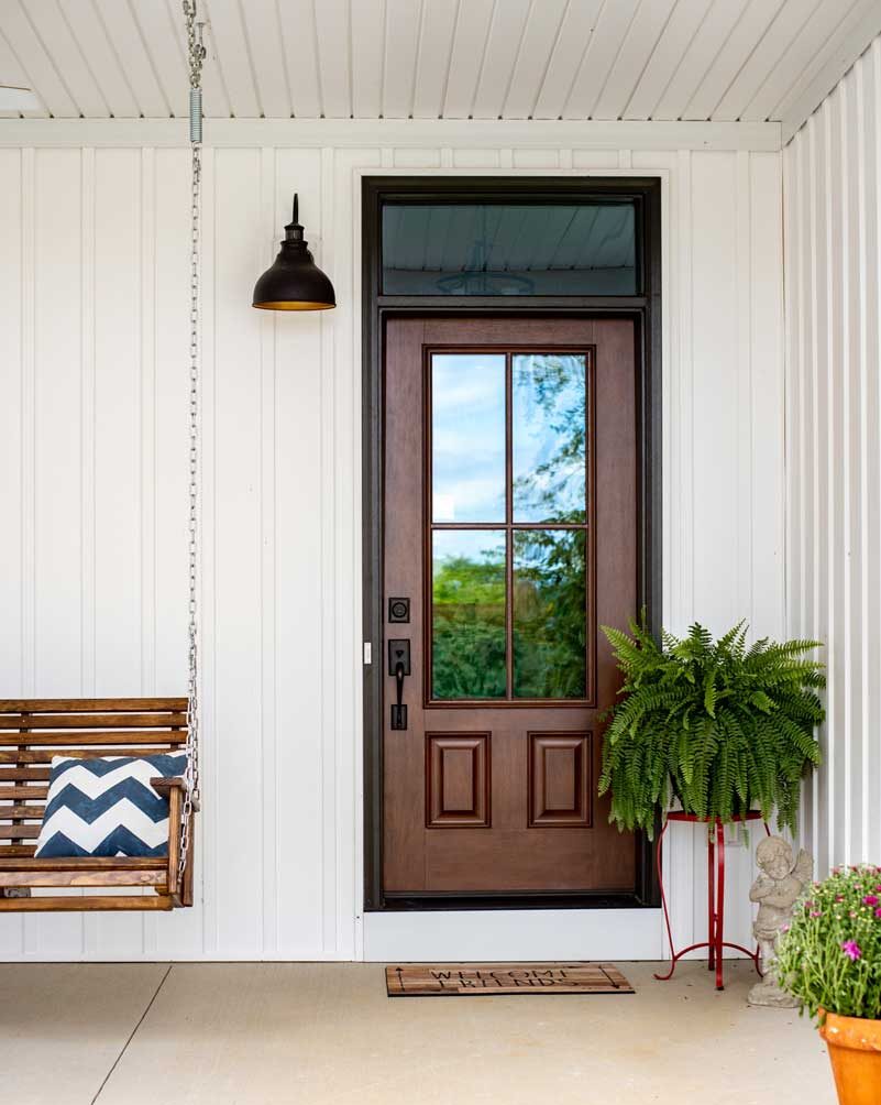 Door replacement installation during winter in Owatonna MN